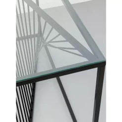 Konsole Laser Schwarz Klarglas 120X40Cm