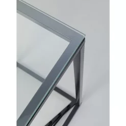 Konsole Laser Schwarz Klarglas 120X40Cm