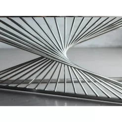 Konsole Laser Silber Klarglas 120X40