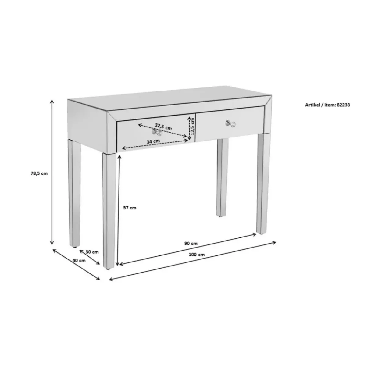 Konsole Luxury Push Grau