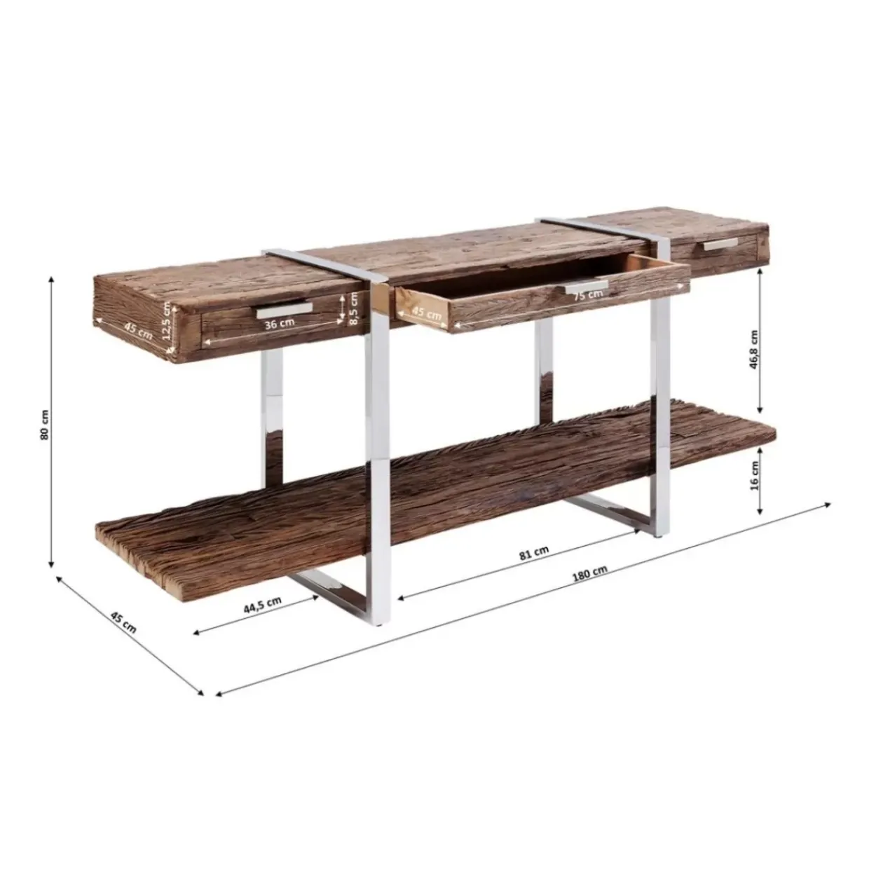 Konsole Rustico 180X46Cm