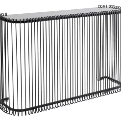 Konsole Wire Glas Schwarz 142X89Cm