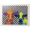 Leinwandbild Colorful Cows 120X90Cm