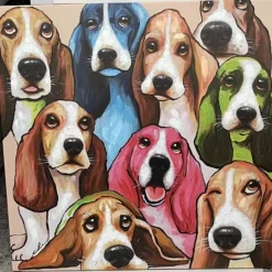 Leinwandbild Doggy Eye`S 100X100Cm