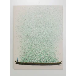 Leinwandbild Flower Boat Beige Grun 120X160Cm