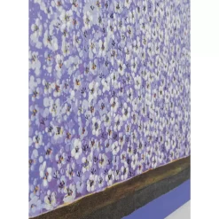 Leinwandbild Flower Boat Lila Weis 80X100Cm