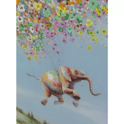 Leinwandbild Flying Elephant In Day 120X160Cm