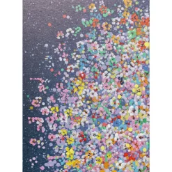 Leinwandbild Flying Elephant At Night 120X160Cm