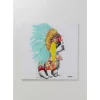 Leinwandbild Headdress Dog 80X80Cm