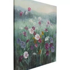 Leinwandbild Pastell Flowers 120X120Cm
