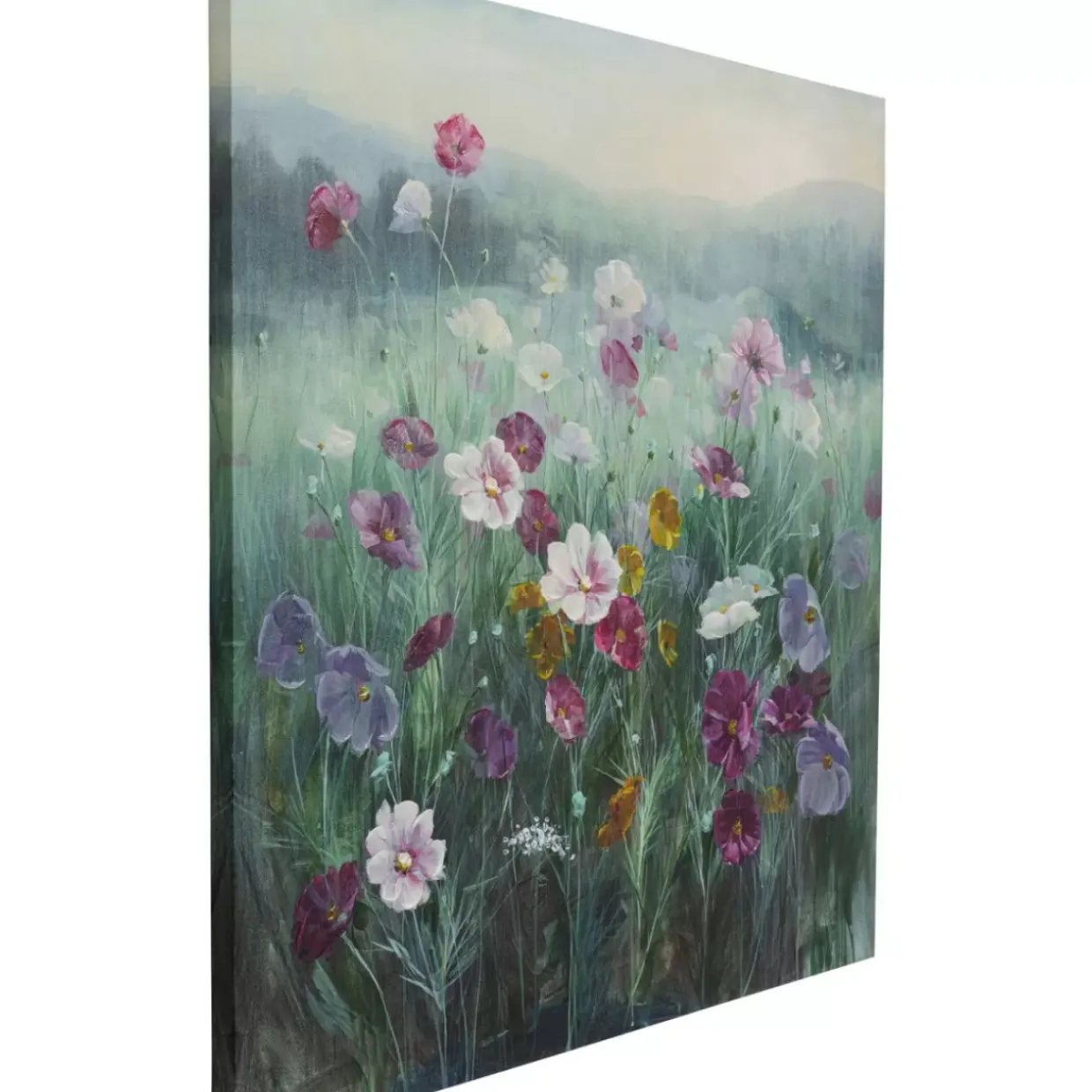Leinwandbild Pastell Flowers 120X120Cm