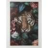 Leinwandbild Tiger In Flower 90X140Cm