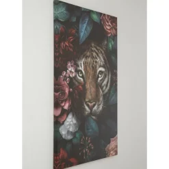 Leinwandbild Tiger In Flower 90X140Cm