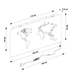 Leuchtdekoration Map Led