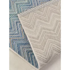 Outdoor Teppich Zigzag Blau 160X230Cm