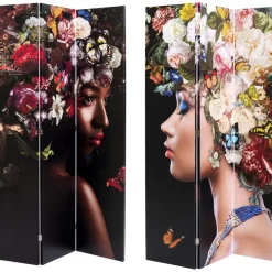 Paravent Flowery Shoulder Vs Bunch Flowers 120X180