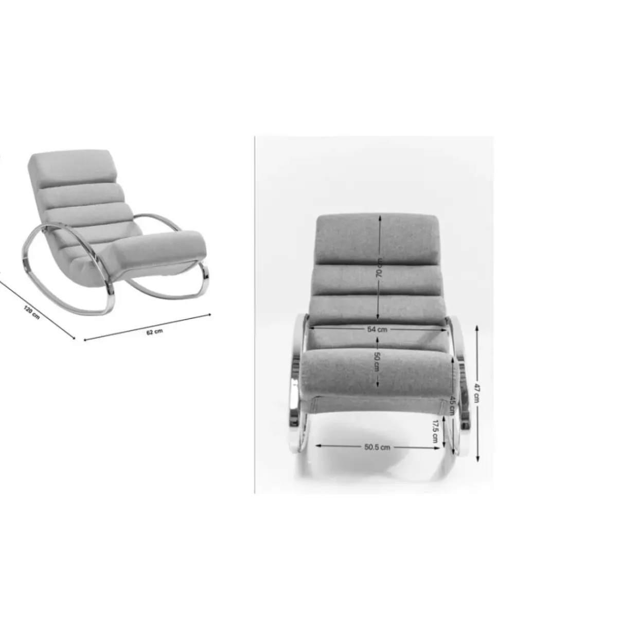 Schaukelsessel Manhattan Grau-Beige