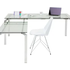 Schreibtisch Lorenco Chrom Winkelcombi 210X180Cm