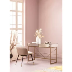 Schreibtisch Soran Gold 120X50Cm