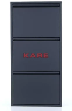 Schuhkipper Caruso 3-Er Anthrazit