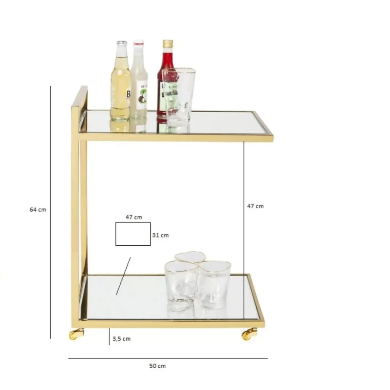 Servierwagen Classy Gold