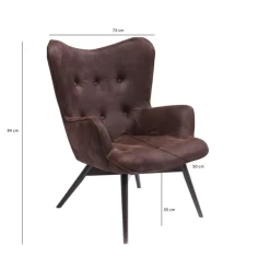 Sessel Angels Wings Black Brown Eco