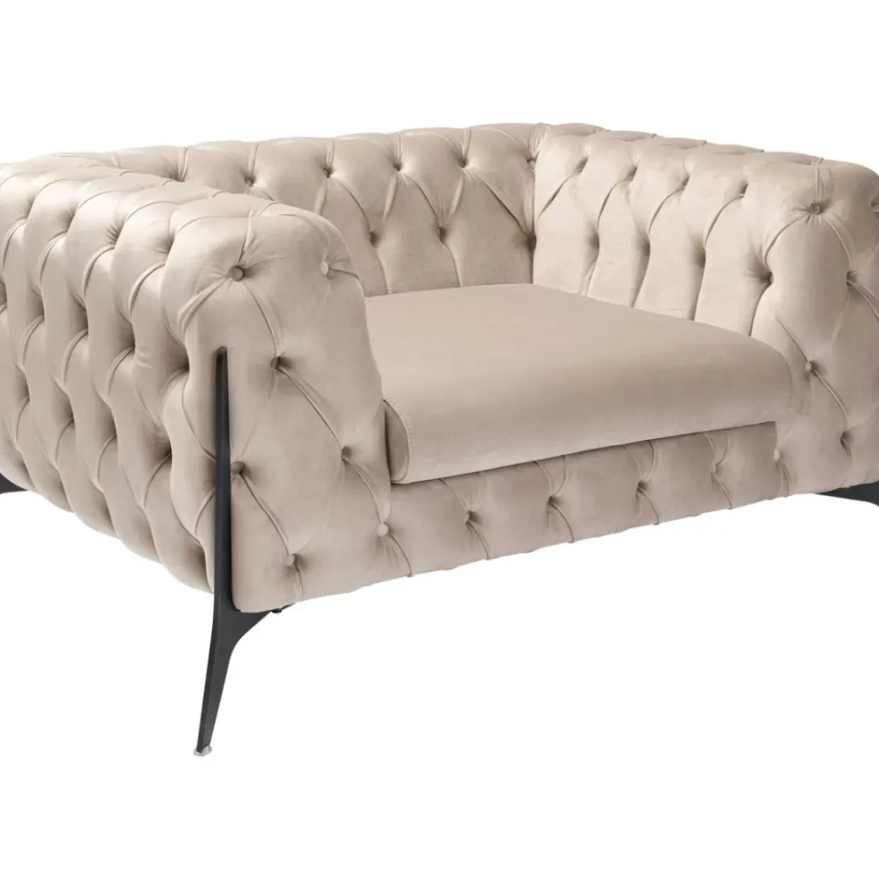 Sessel Bellissima Velvet Beige 120Cm