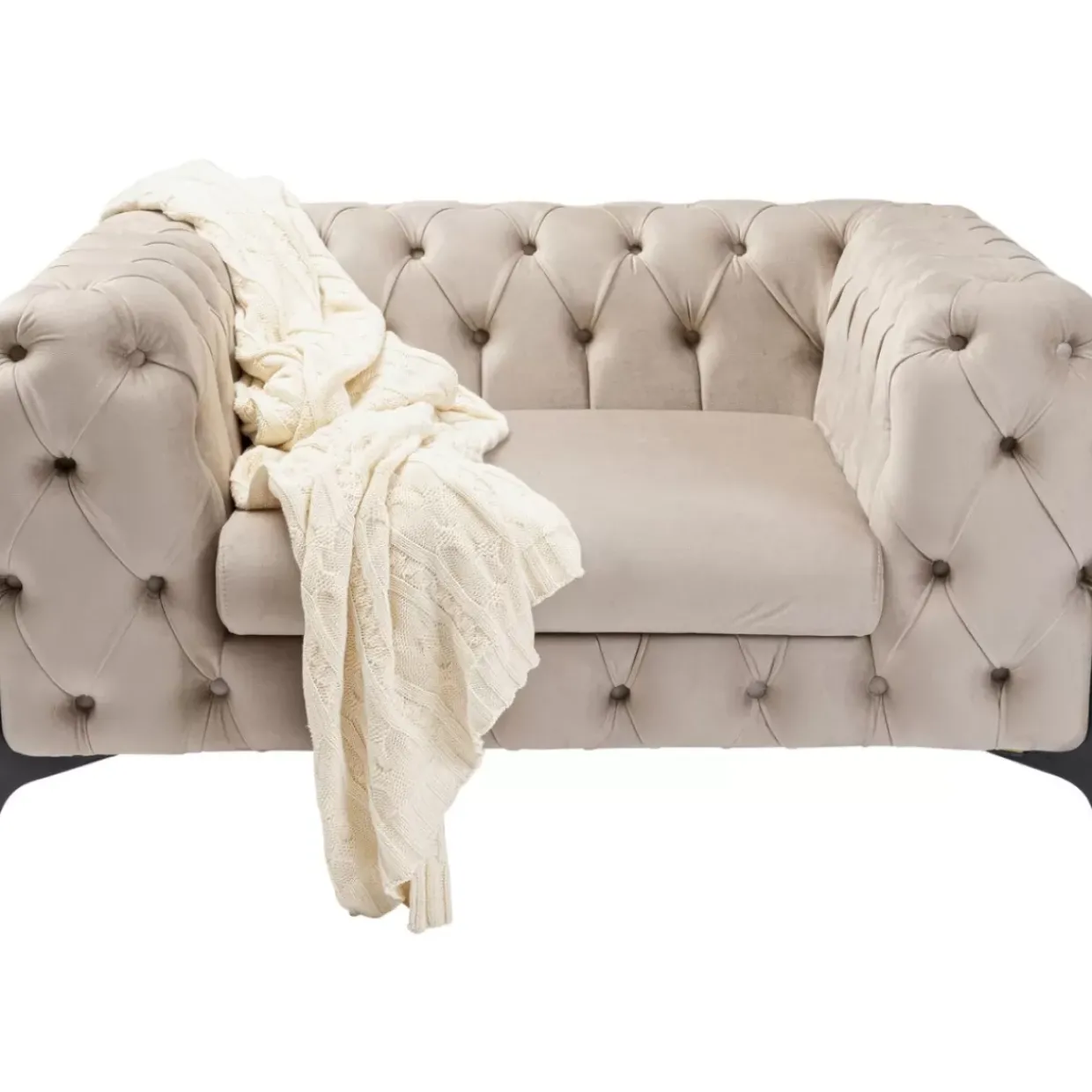 Sessel Bellissima Velvet Beige 120Cm