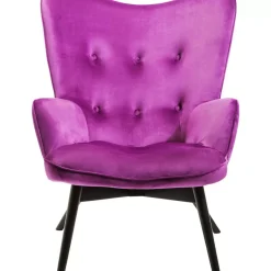 Sessel Black Vicky Velvet Purple