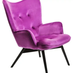 Sessel Black Vicky Velvet Purple