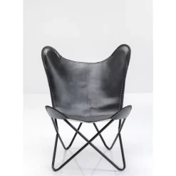 Sessel California Leder Schwarz