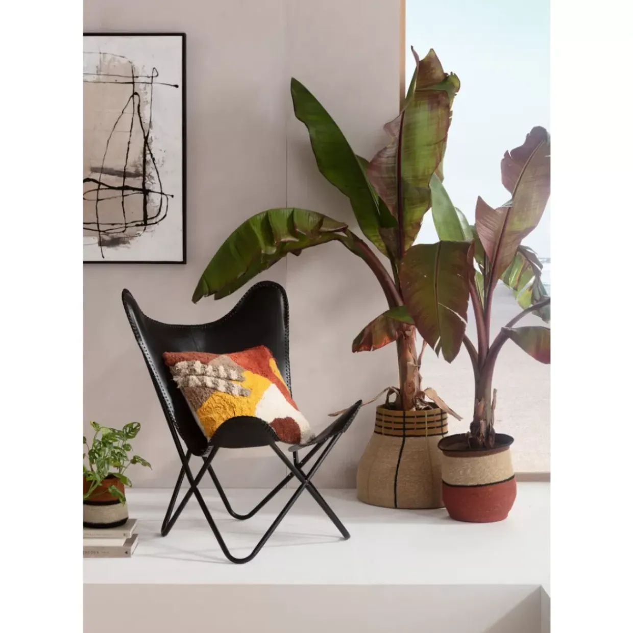 Sessel California Leder Schwarz