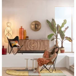 Sessel California Leder Schwarz