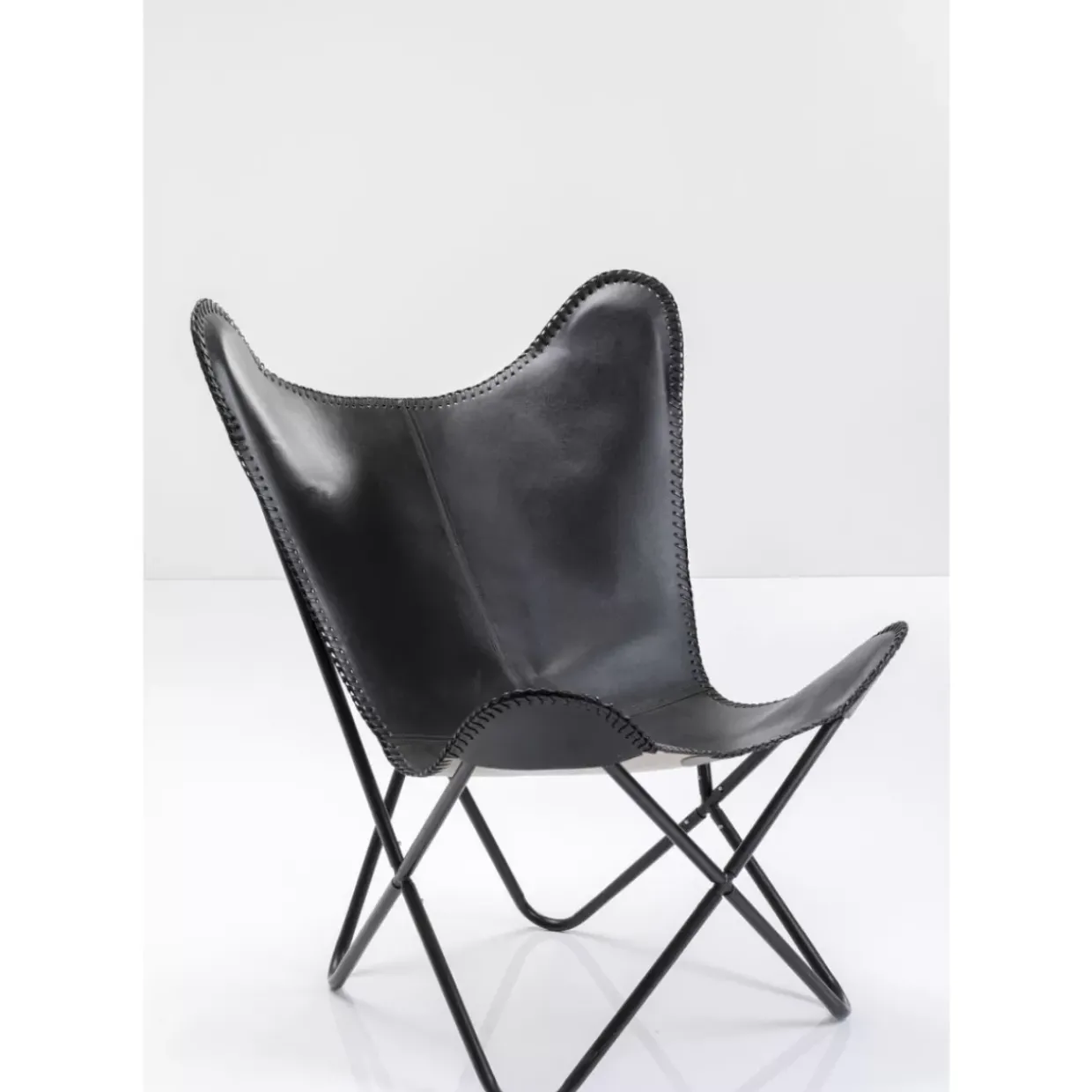 Sessel California Leder Schwarz