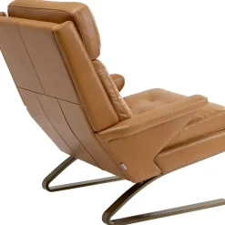 Sessel Mit Hocker Breno Braun