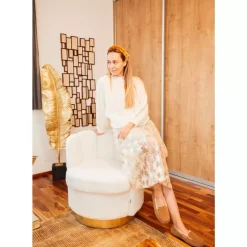 Sessel Silhouette Fur Weiss