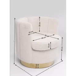 Sessel Silhouette Fur Weiss