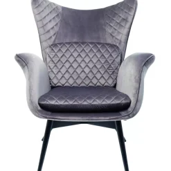 Sessel Tudor Velvet Silbergrau