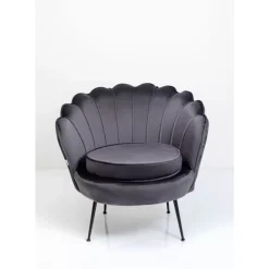 Sessel Water Lily Black Grau