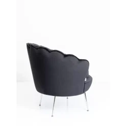 Sessel Water Lily Chrom Schwarz