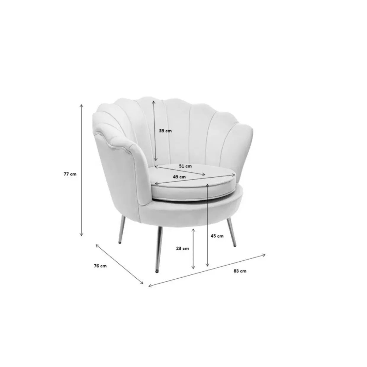 Sessel Water Lily Rosa