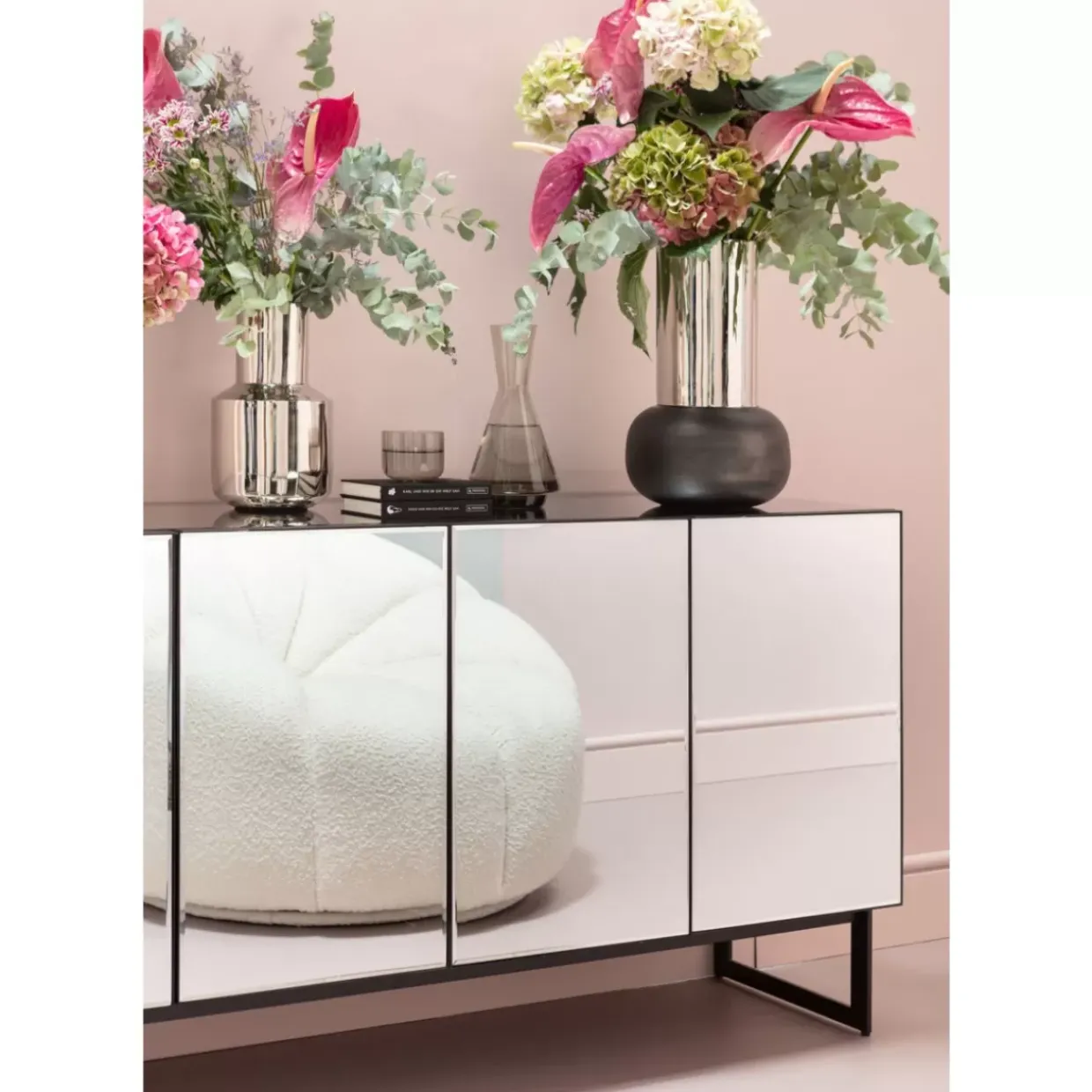 Sideboard Soran Schwarz 160X45Cm