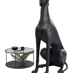 Skulptur Greyhound Oskar Schwarz 180Cm