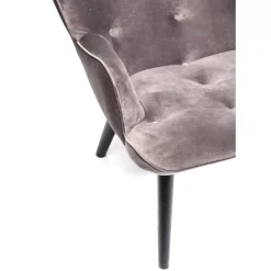 Sofa Black Vicky 2-Sitzer Velvet Grau