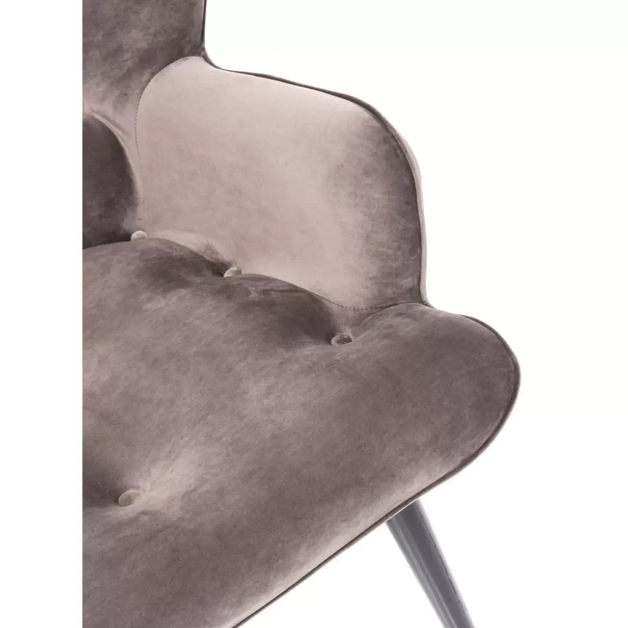 Sofa Black Vicky 2-Sitzer Velvet Grau