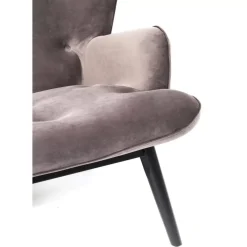 Sofa Black Vicky 2-Sitzer Velvet Grau