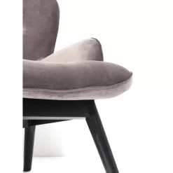 Sofa Black Vicky 2-Sitzer Velvet Grau