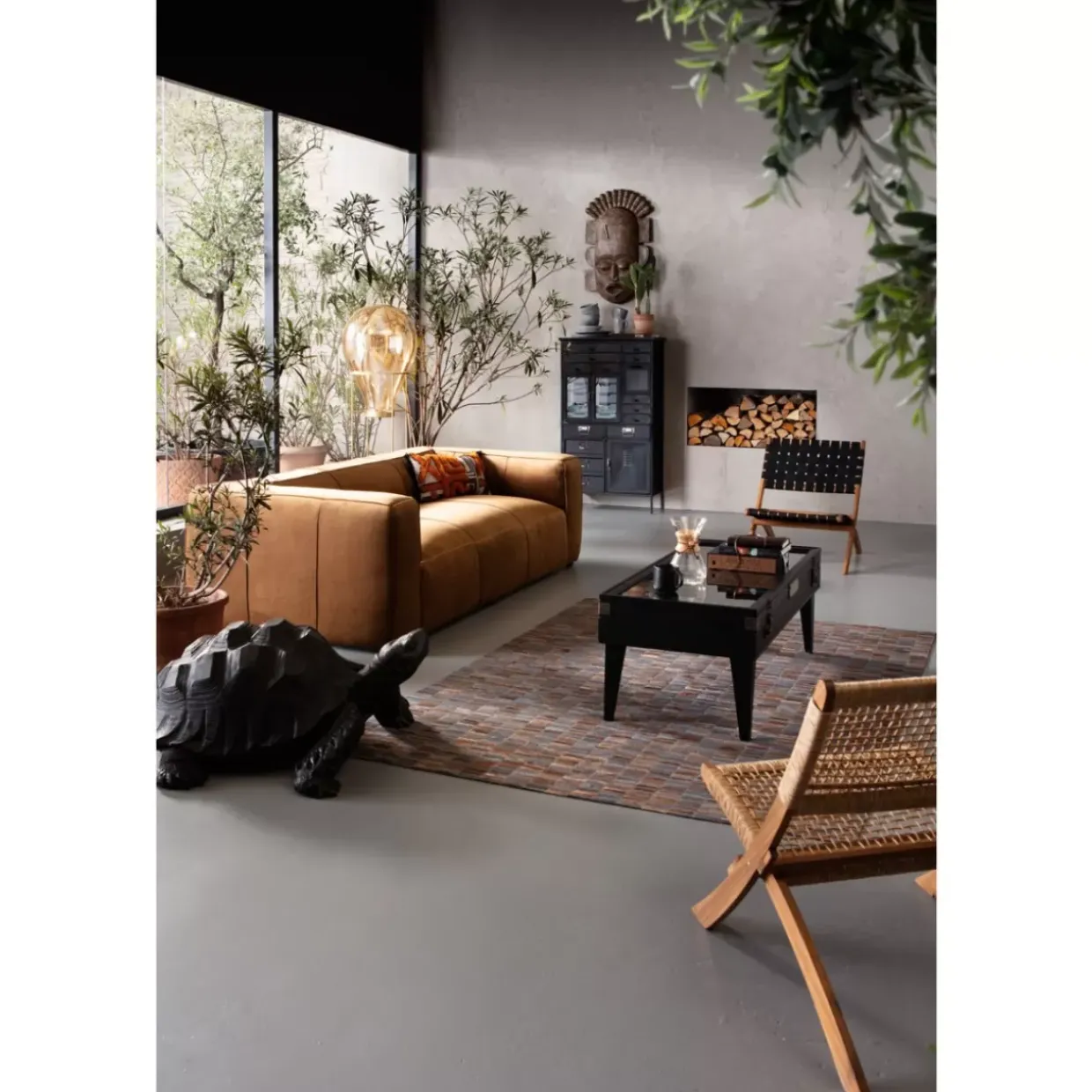 Sofa Cubetto 3-Sitzer Velvet Braun