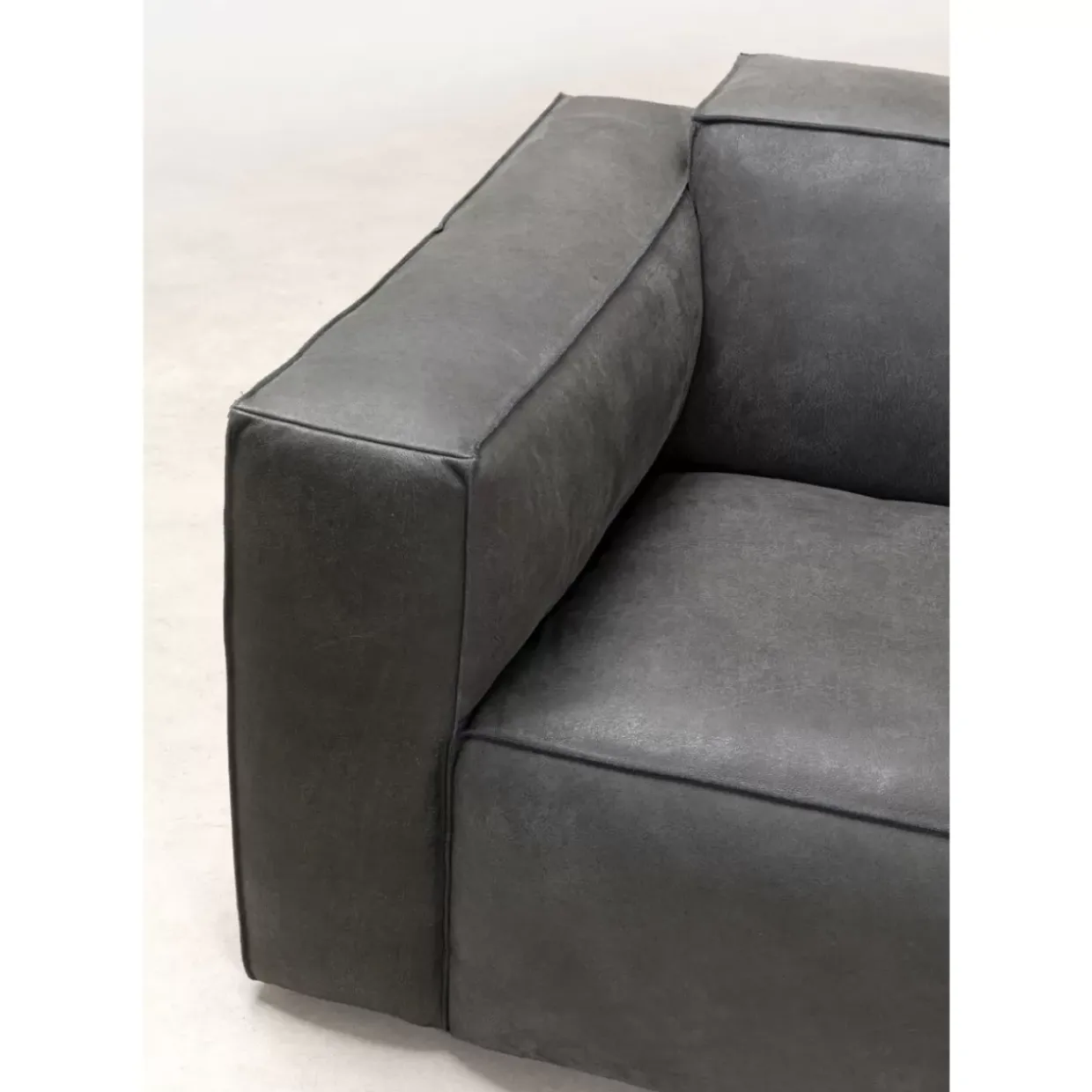 Sofa Henry 3-Sitzer Leder Grau