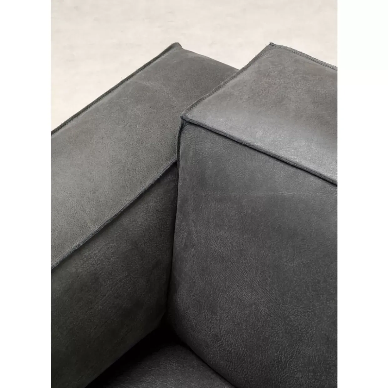 Sofa Henry 3-Sitzer Leder Grau